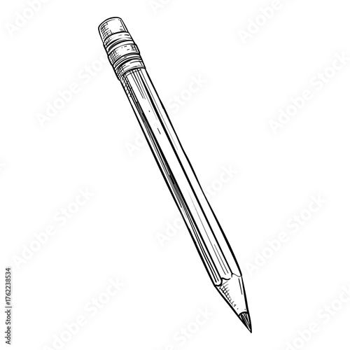 Tableau sur toile pencil vector hand drawn illustration