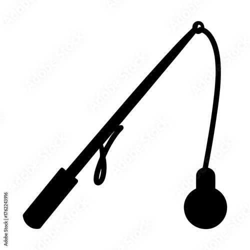 Scalable vector fishing rod illustration svg icon for outdoor adventures