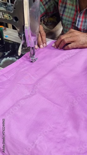 close up of a sewing machine