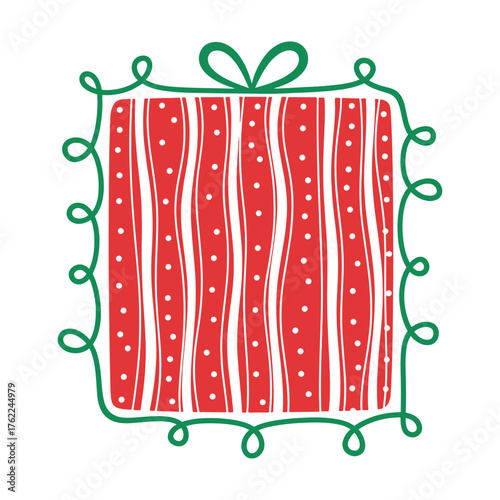 Christmas Decorative Present Box Illustration for Holiday Vector Illustration Design