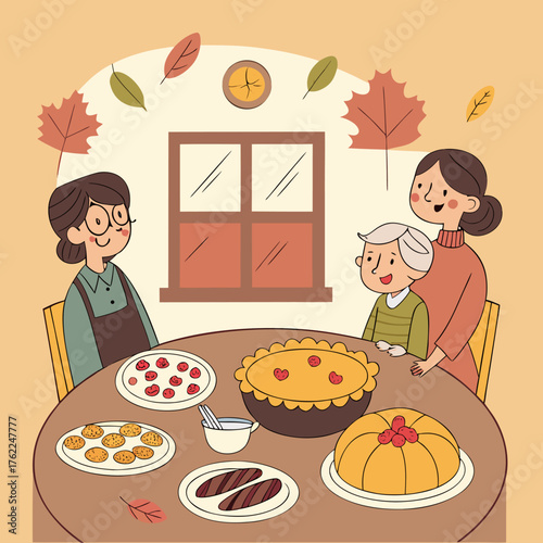 mother and daughter having breakfast