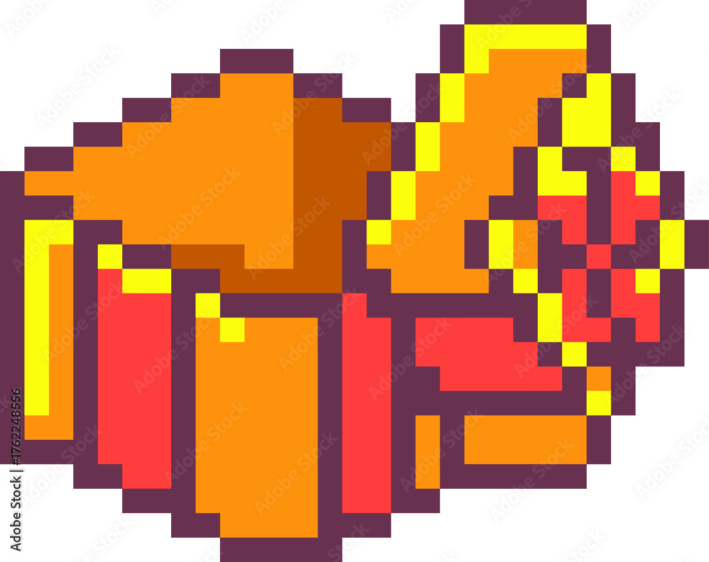 Obraz premium Pixelated Present Box