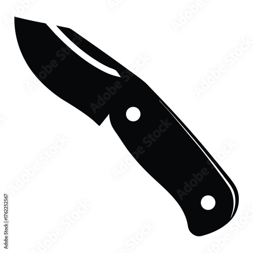 Scalable vector illustration of a folding knife icon in eps format