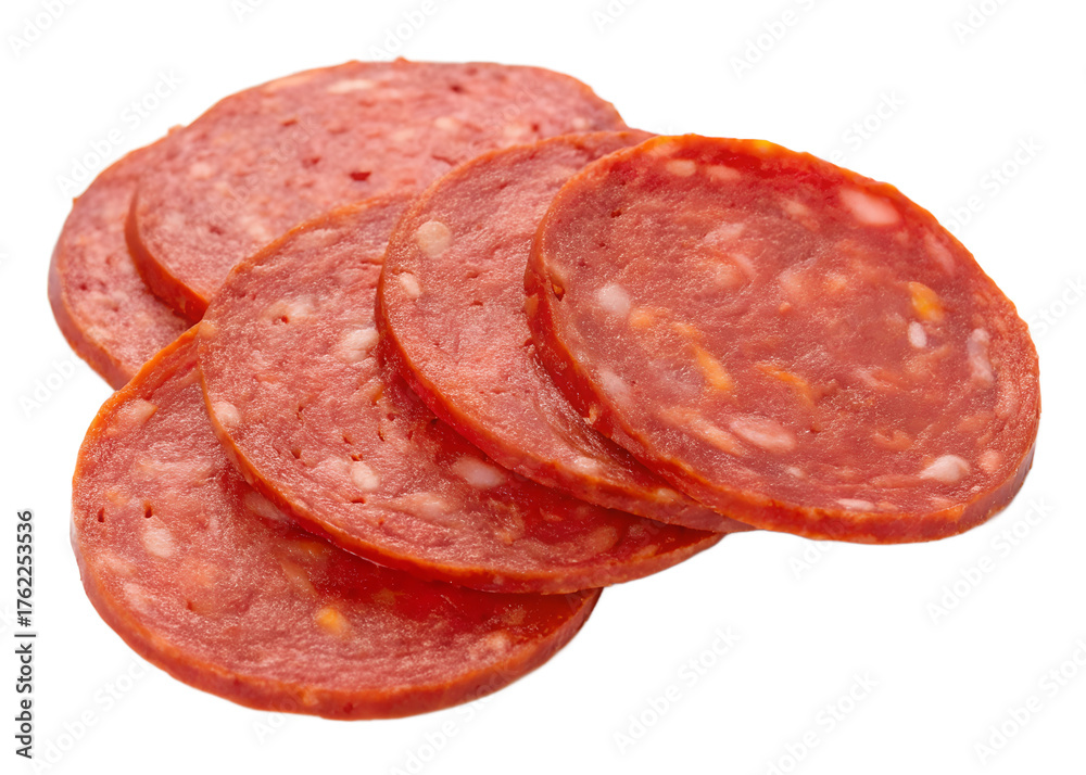 Obraz premium halal peperoni closeup png
