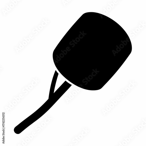 Scalable vector illustration of a marshmallow on a stick for svg
