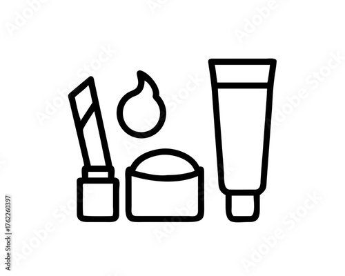 vector illustration of a set of cosmetics