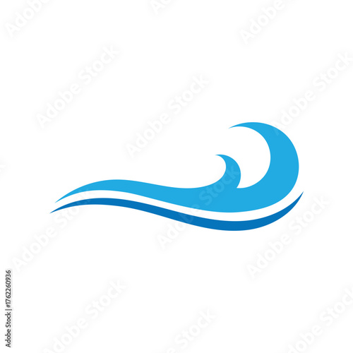 Sea wave logo ocean storm tide waves wavy river vector