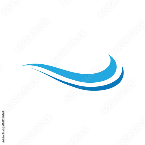 Sea wave logo ocean storm tide waves wavy river vector