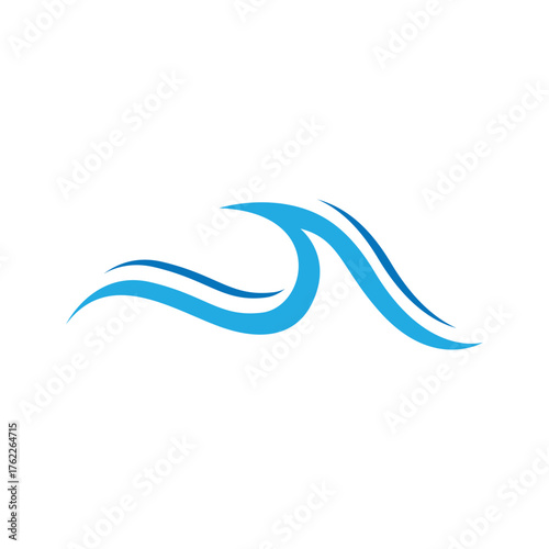 Sea wave logo ocean storm tide waves wavy river vector