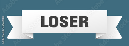 loser ribbon isolated on transparent background. loser ribbon