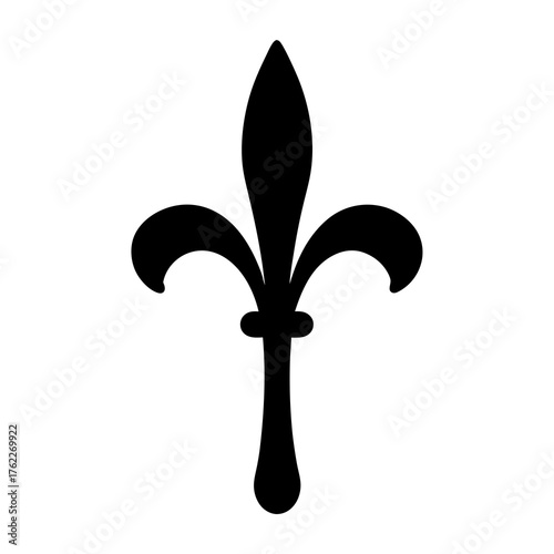 Elegant black fleur de lis vector illustration scalable svg icon graphic