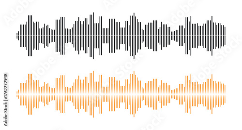 Sound wave audio waveform.
