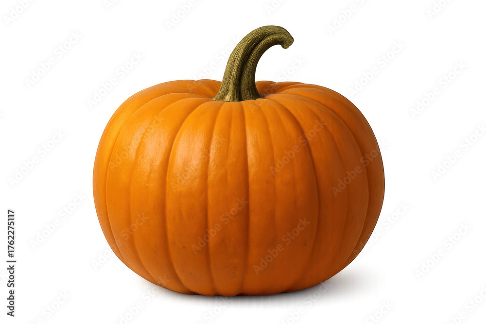 Obraz premium Pumpkin standing for halloween, harvest, and autumn decor. Gourd for seasonal cooking, carving, or festive displays
