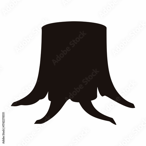 Vector silhouette tree stump seat icon scalable svg illustration nature element