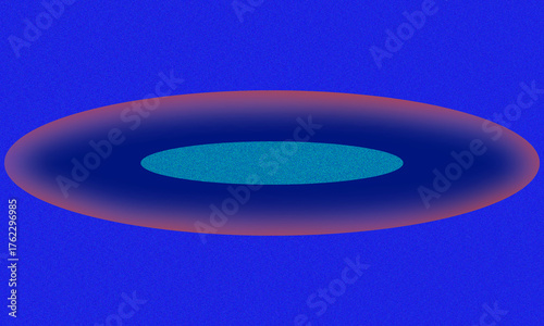 Abstract 3D Elliptical Shape with Gradient and Turquoise Center
