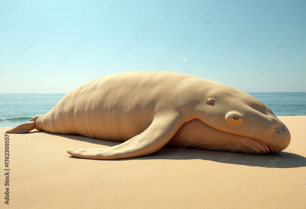 Fototapeta premium Sand Dune Shaped Like a Sleeping Whale
