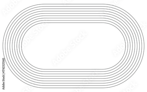 A geometric concentric oval lines pattern vector. This optical abstract art piece is ideal for modern graphic backgrounds.