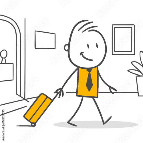 The Beginning Of A New Business Trip Arrival In An Unknown City And Preparation To Fulfill Corporate Duties.