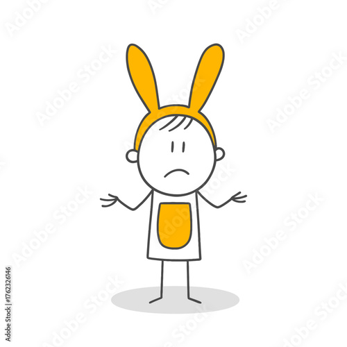 Disappointment And Indecision Experienced By The Employee In A Bunny Costume Who Could Not Find The Party Atmosphere He Expected.