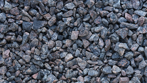 A background of crushed granite. Close up.