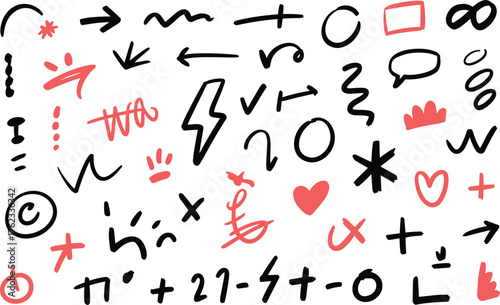 Hand drawn doodle vector collection elements