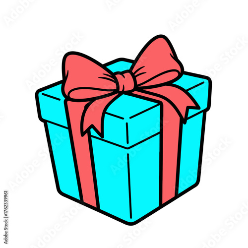 Colorful Celebration Gift Box with Ribbon