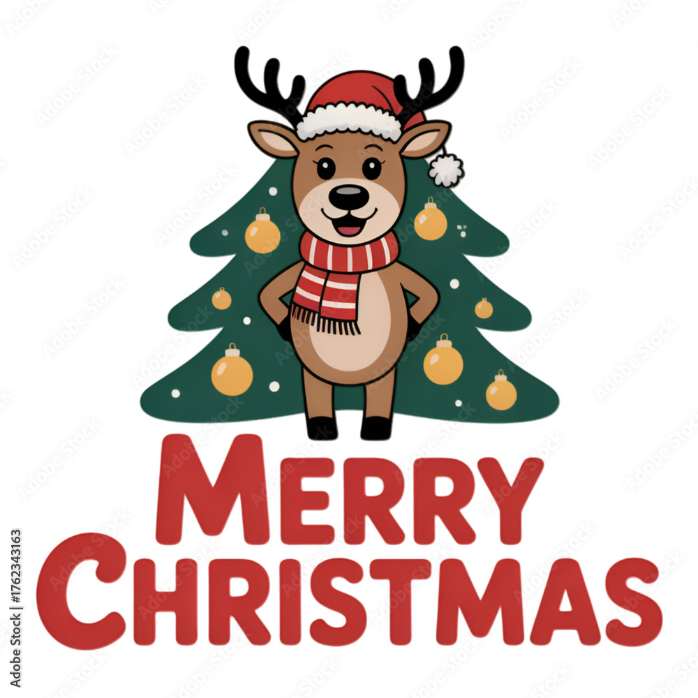Fototapeta premium santa claus with reindeer