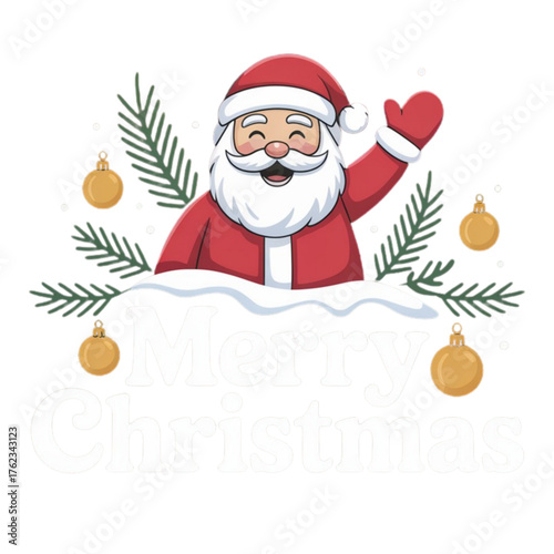 christmas card with santa claus