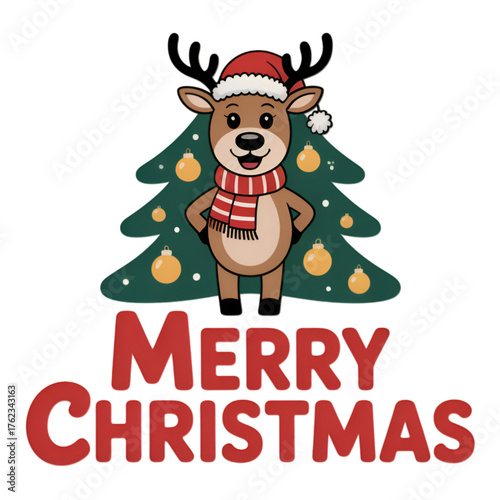 santa claus with reindeer