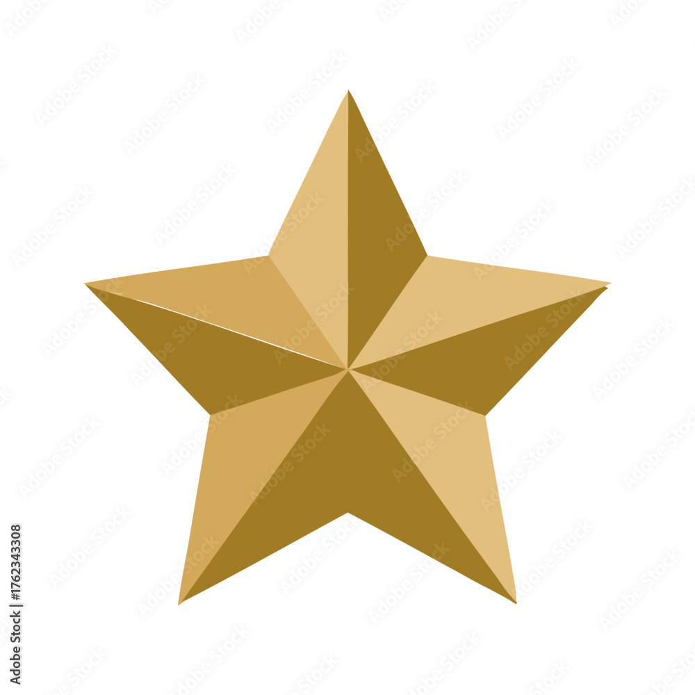 Obraz premium Isolated Gold Star Icon Symbol Excellence Achievement Vector Illustration