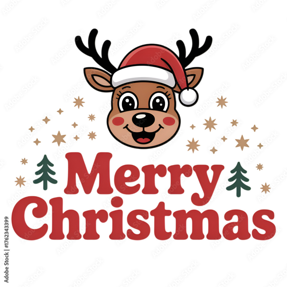 Fototapeta premium merry christmas reindeer