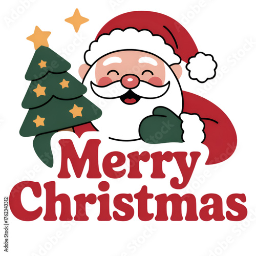 christmas card with santa claus