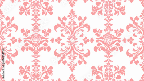 Vector damask seamless pattern background. Classical luxury old fashioned damask ornament