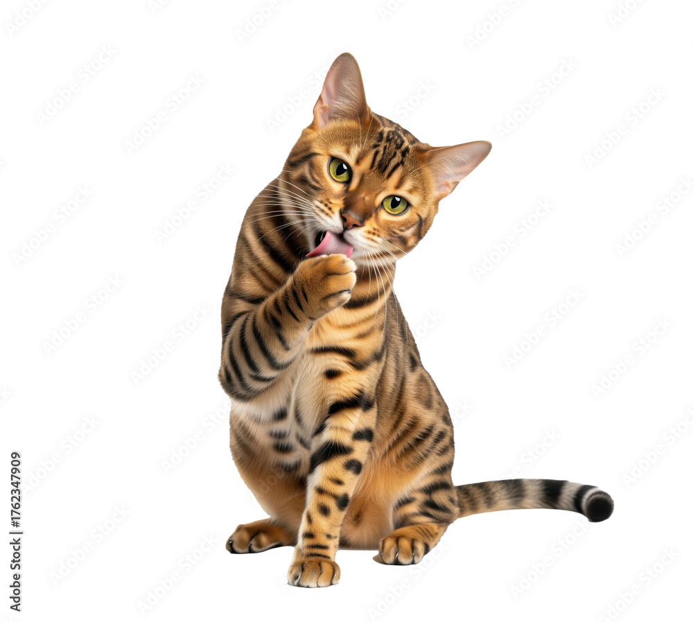 Obraz premium Pet grooming campaign visual for cat shampoo or lickable treats safety tips used in veterinary clinic leaflets and pet shop banners about hygiene routines and coat care for households