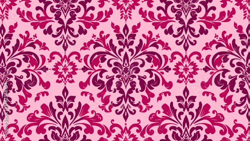 Vector damask seamless pattern background. Classical luxury old fashioned damask ornament, royal victorian seamless texture for wallpapers