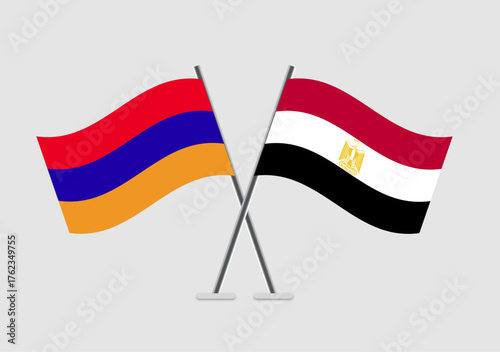 Armenia and Egypt vector flags designed for international topics