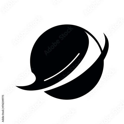 Table Tennis Ball Black Silhouette Vector Design