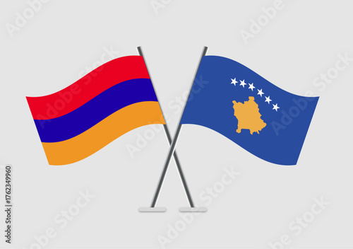 Armenia and Kosovo vector flags in minimal crossed perspective