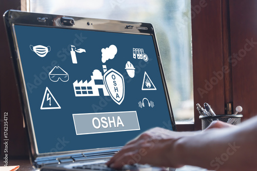 Osha concept on a laptop screen