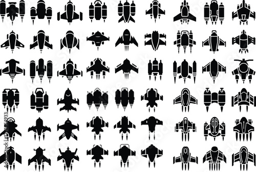 Isolated Jetpack Icon Set Jetpack with Fuel Tanks Vector Collection