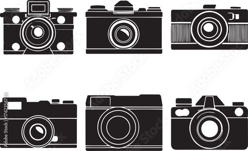 Camera Silhouette Vector Set – Easy-to-Edit Files
