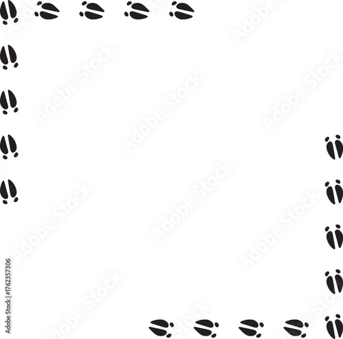 Moose Tracks Frame , Deer Tracks Border