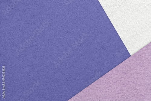 Abstract violet, lilac and white paper background with copy space. Template for presentation, banner, card design