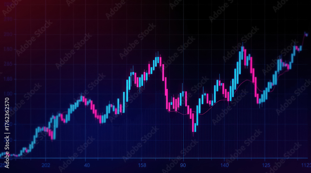 Fototapeta premium Stock Chart Market Trends