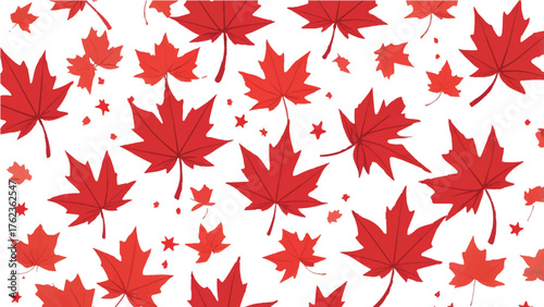 Autumn maple leaves seamless background pattern