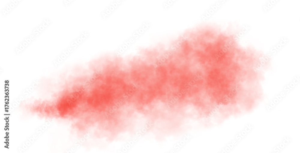 Fototapeta premium Realistic orange smoke cloud with soft texture and transparent background for visual projects, posters and web content