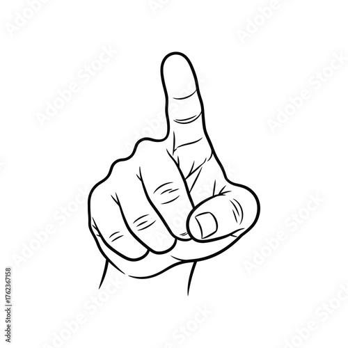 Hand pointing upwards