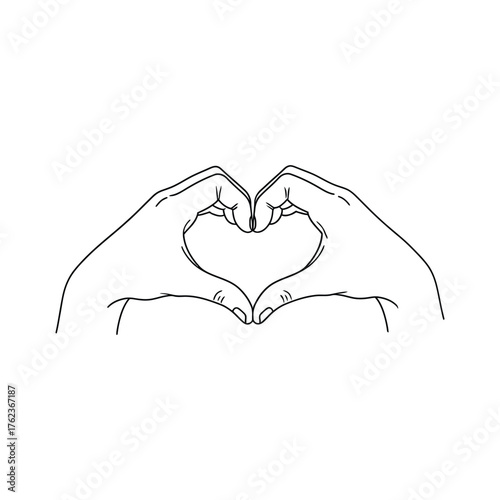 Hands forming a heart shape