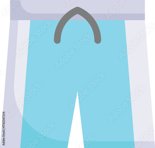 Classic Blue Board Shorts Beachwear Illustration