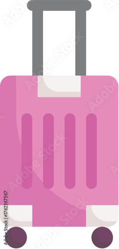 Stylish Pink Travel Suitcase with Wheels and Telescopic Handle